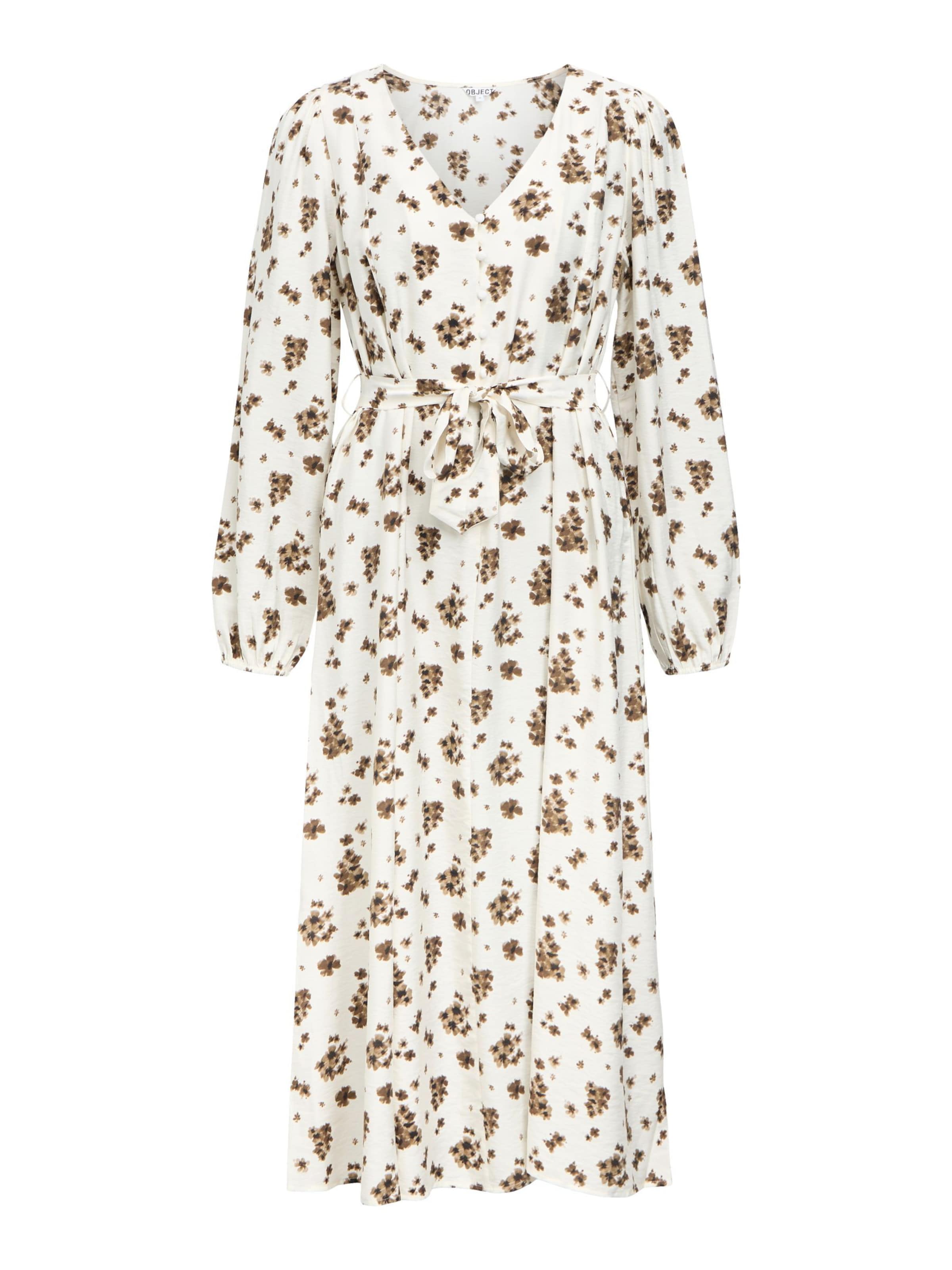 OBJECT Robe-chemise 'OBJKristi' en beige / marron / noir, Vue avec produit