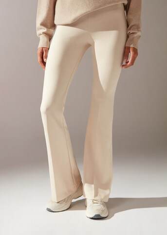 CALZEDONIA Flared Leggings in Beige