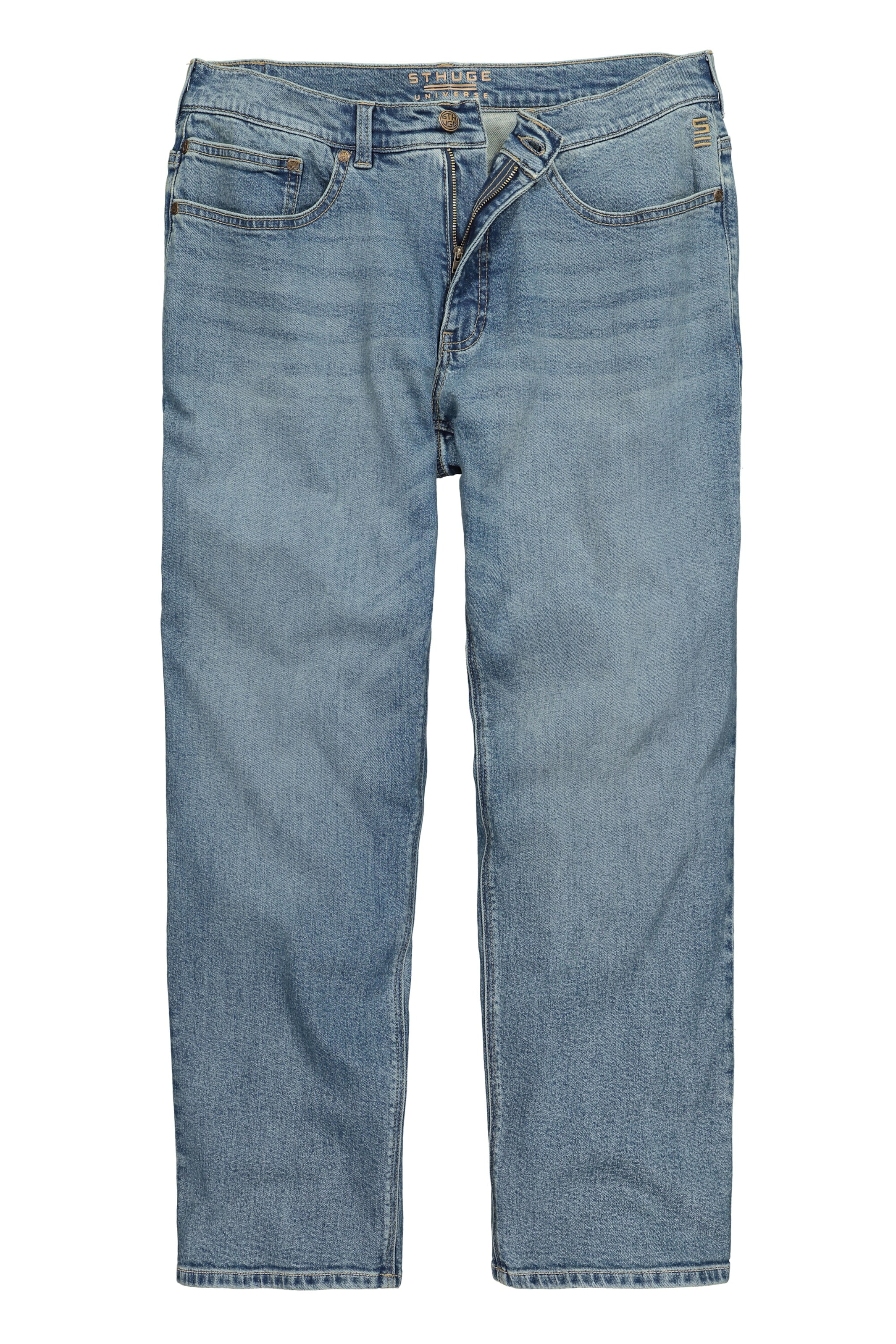 STHUGE Baggy Jeans in Blue: front