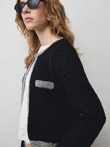 MANGO Knit cardigan 'Royal' in Black