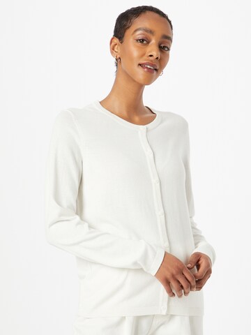 ESPRIT Knit Cardigan in White: front