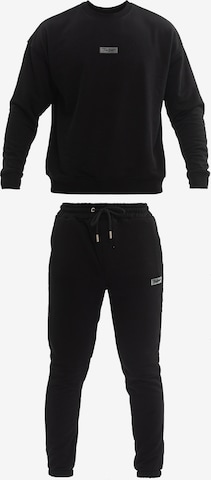 Tom Barron Sports Suit in Black: front