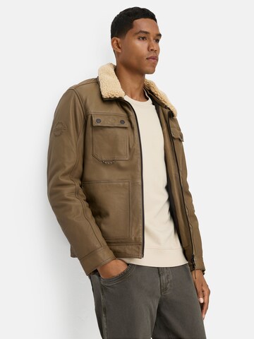 CAMEL ACTIVE Leder Fieldjacke mit Brusttaschen in Braun