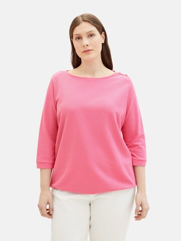 T-shirt Tom Tailor Women + en rose : devant