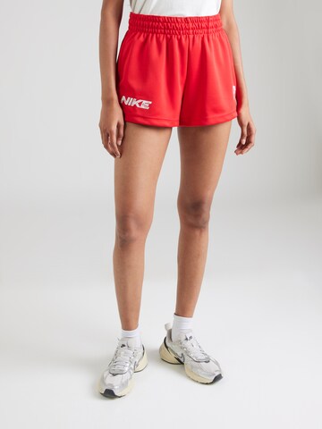 Nike Sportswear regular Παντελόνι σε κόκκινο: μπροστά