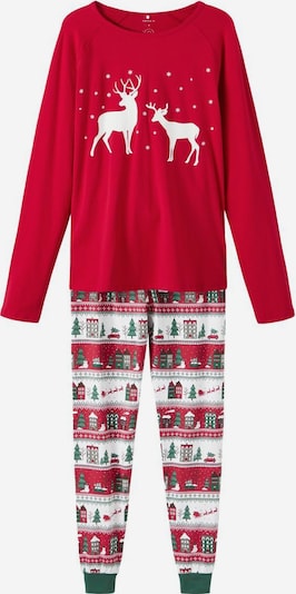 NAME IT Pyjama en mélange de couleurs / rouge, Vue avec produit