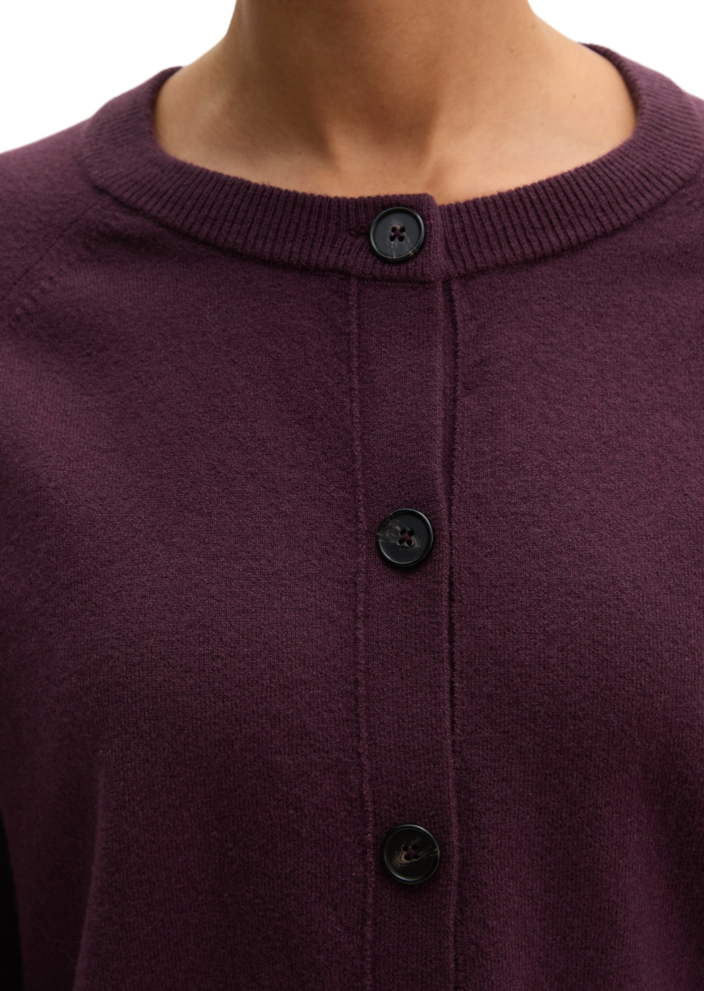 Marc O'Polo Gebreid vest in Lila: voorkant