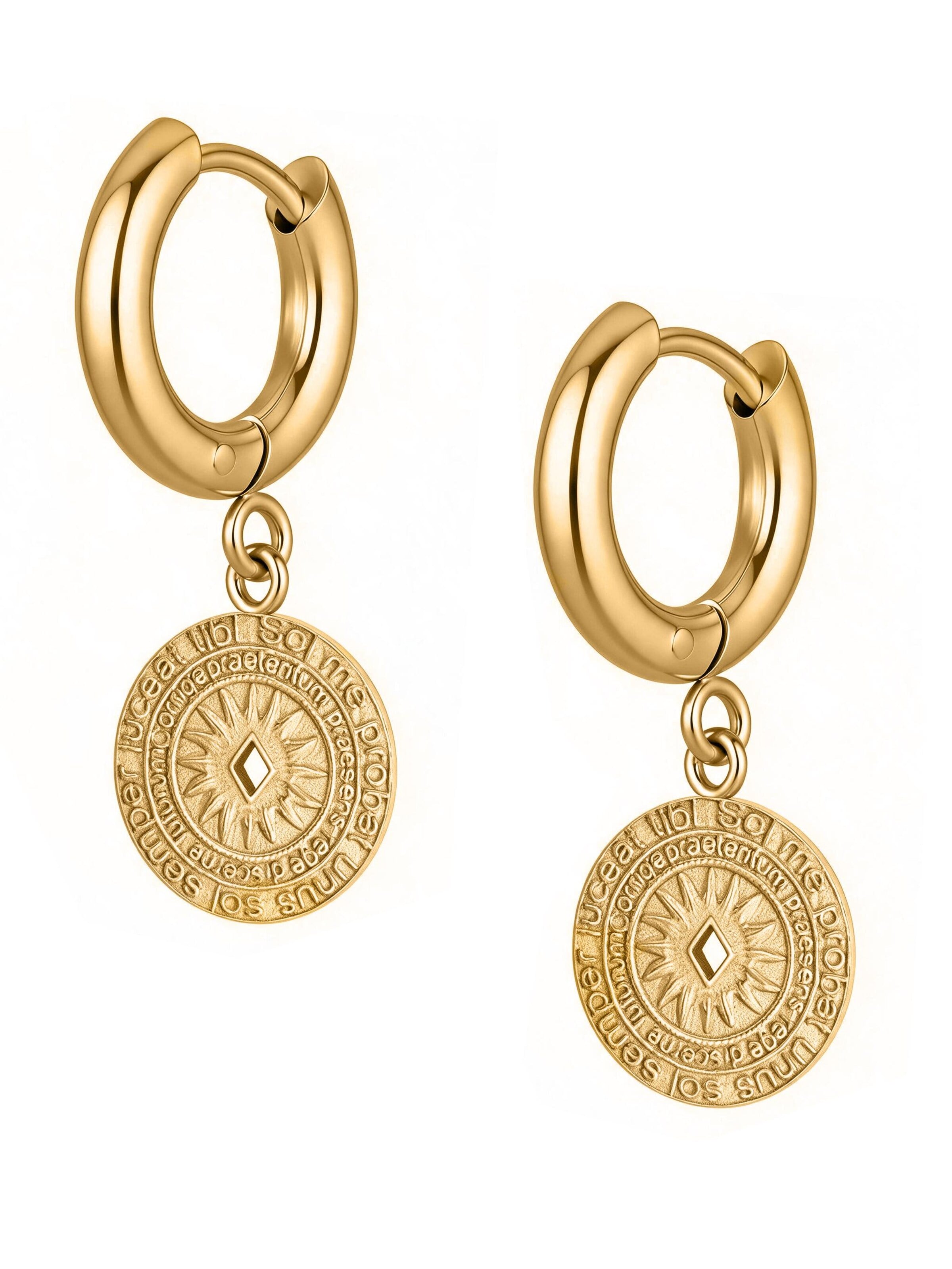 Boucles d'oreilles 'Sun' day berlin en or : devant