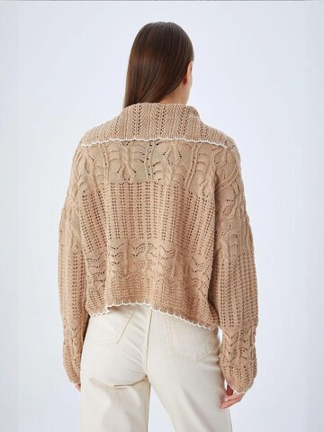 MixRay Knit cardigan in Beige