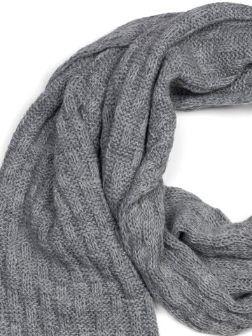styleBREAKER Schal 'Strick Schal mit Flecht Muster'‌‌ in Grau
