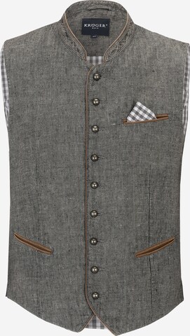 Krüger Buam Traditional Vest in Grey: front