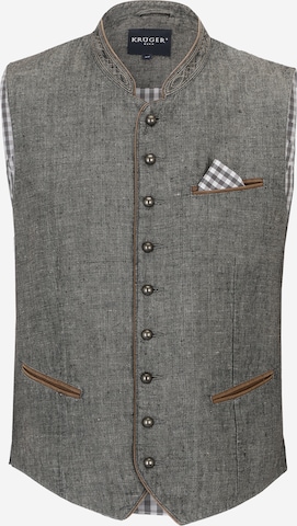 Krüger Buam Traditional Vest in Grey: front