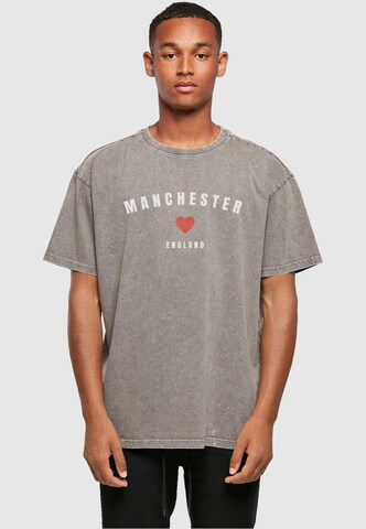 T-Shirt 'Manchester X' Merchcode en gris : devant