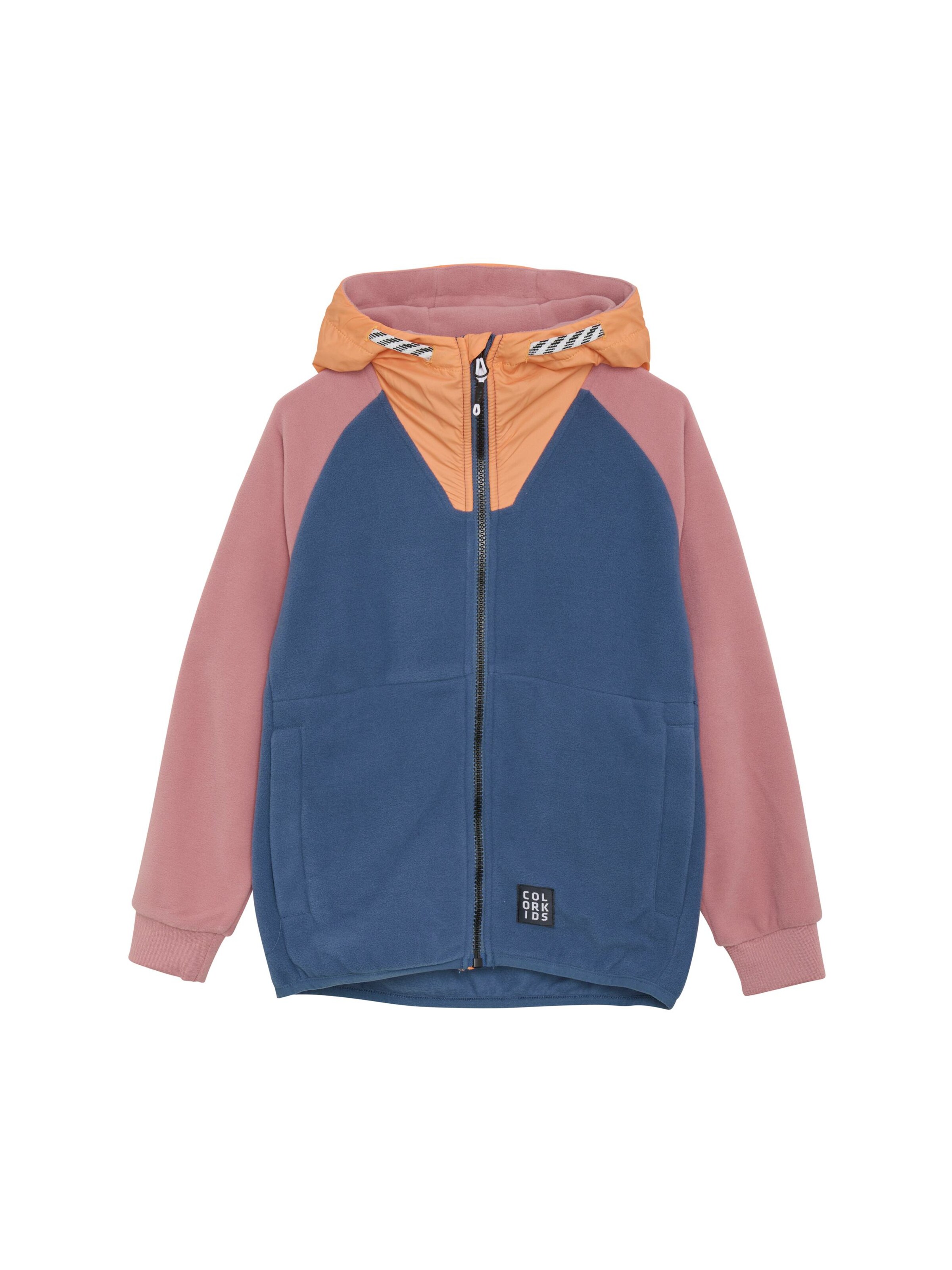 COLOR KIDS Fleece jas in Blauw: voorkant
