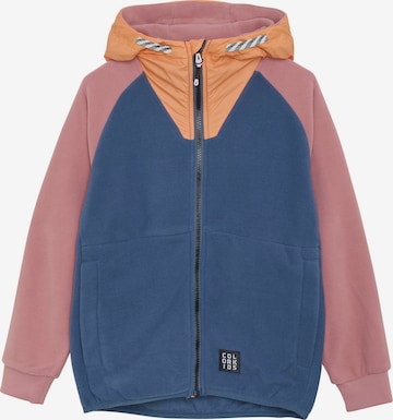 COLOR KIDS - Casaco de velo em azul: frente