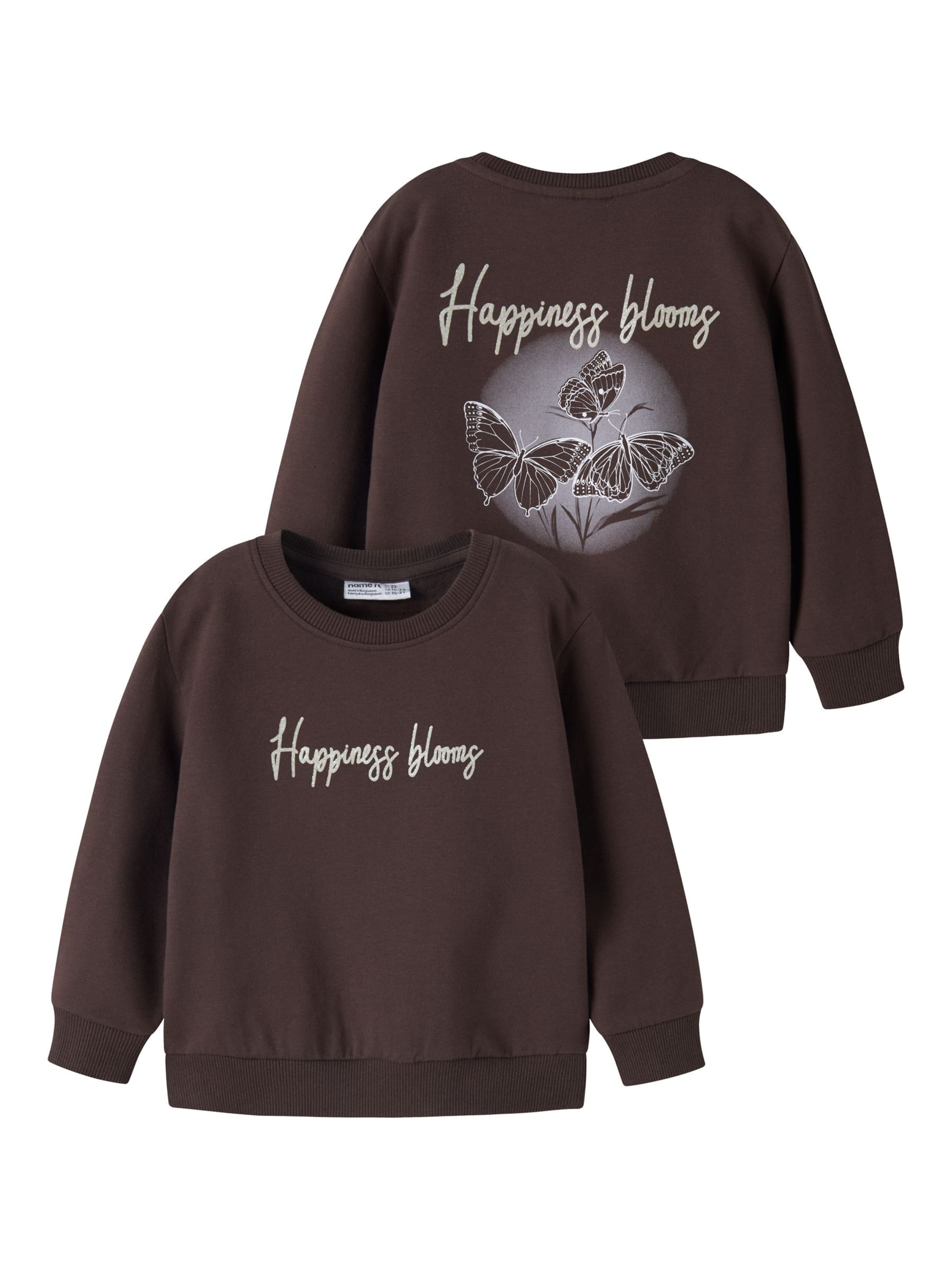 NAME IT - Sudadera en marrón: frente
