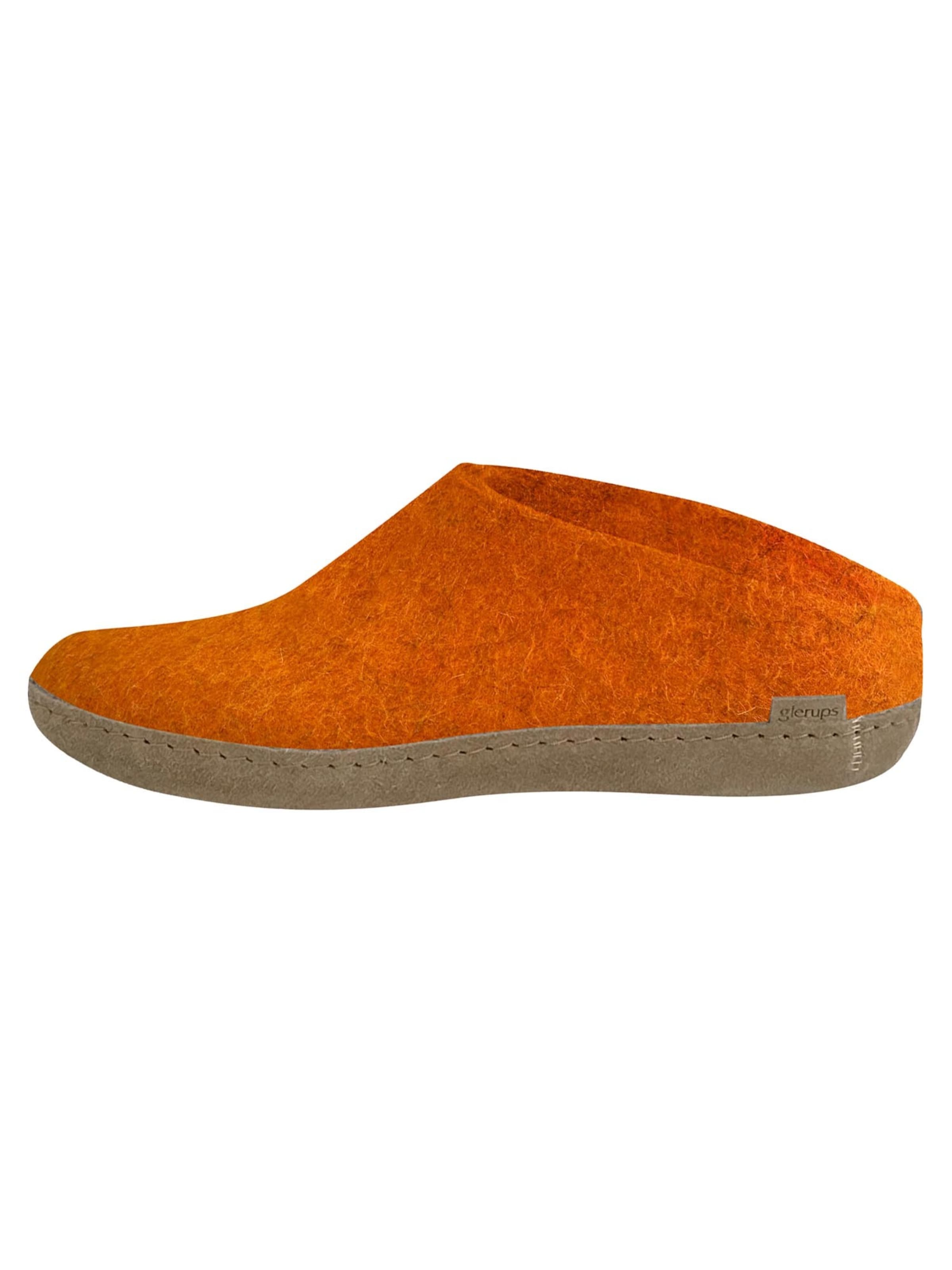 Glerups Slippers 'Classic' in Orange: front