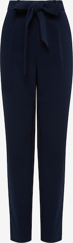 Tussah Regular Pleat-Front Pants 'ALANA' in Blue: front