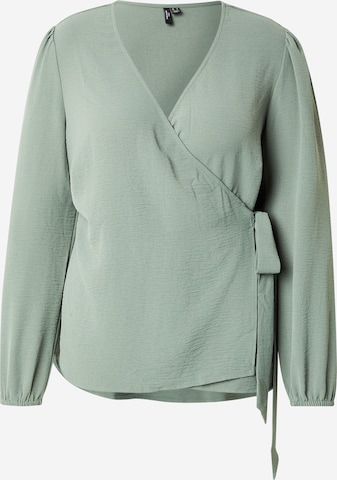 Vero Moda Curve Pusero 'VMCALVA' värissä vihreä: etupuoli