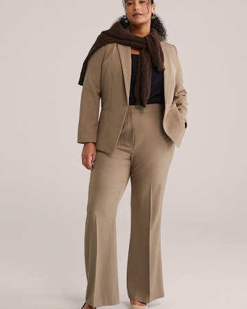 Regular Pantalon à plis WE Fashion en gris : devant