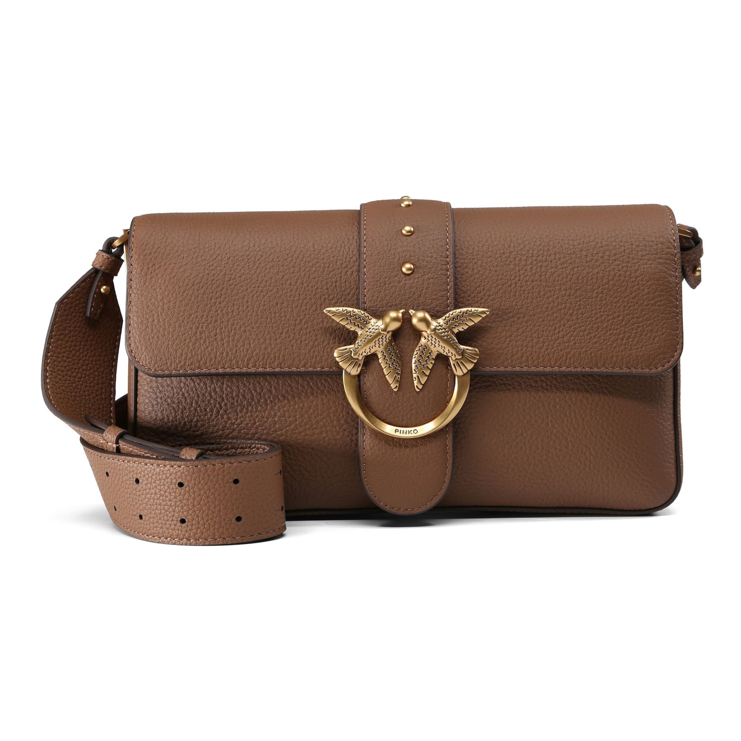 PINKO Schoudertas 'Love One' in Bruin: voorkant