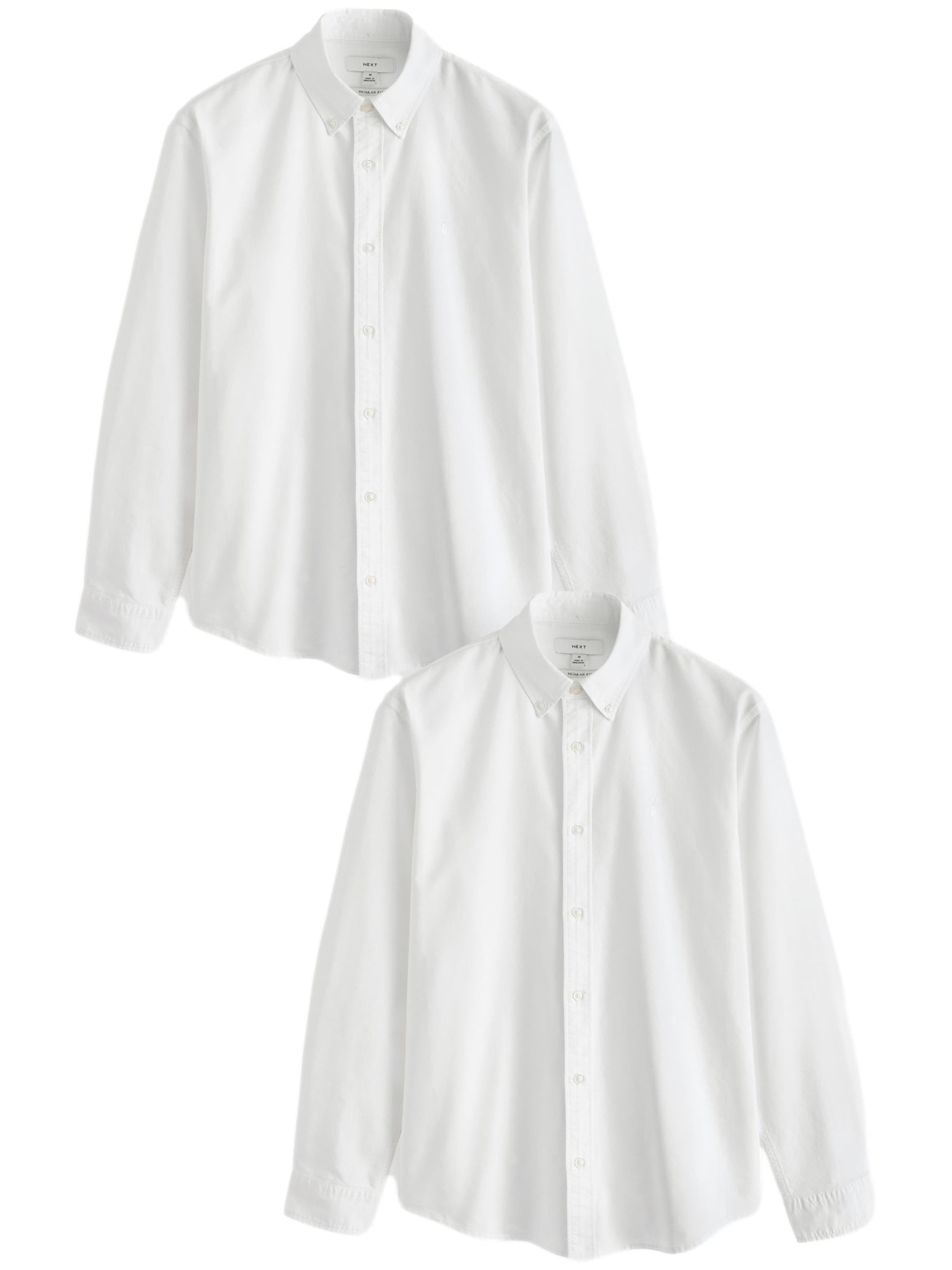 Next Regular fit Button Up Shirt in White: front