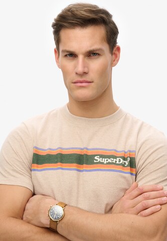 T-Shirt 'Venue' Superdry en beige
