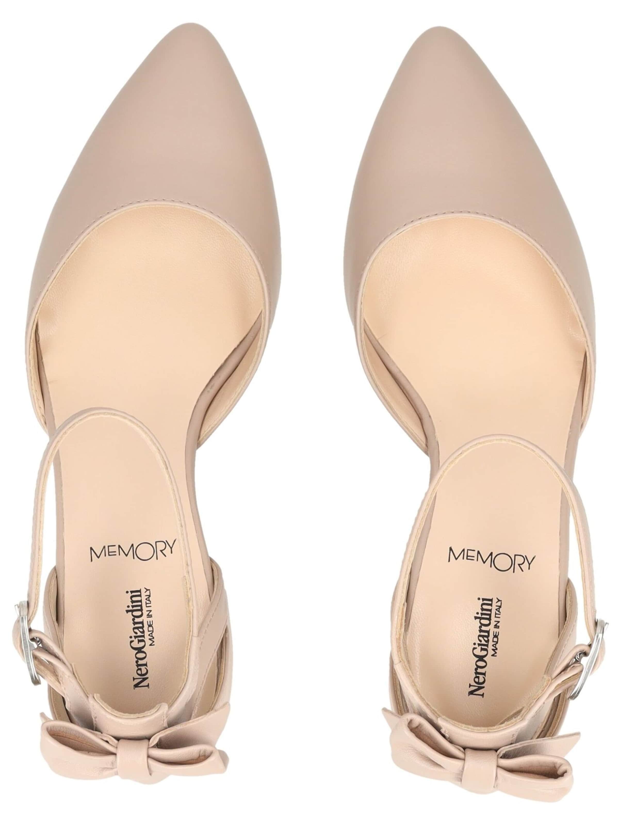 Décolleté sling di Nero Giardini in beige