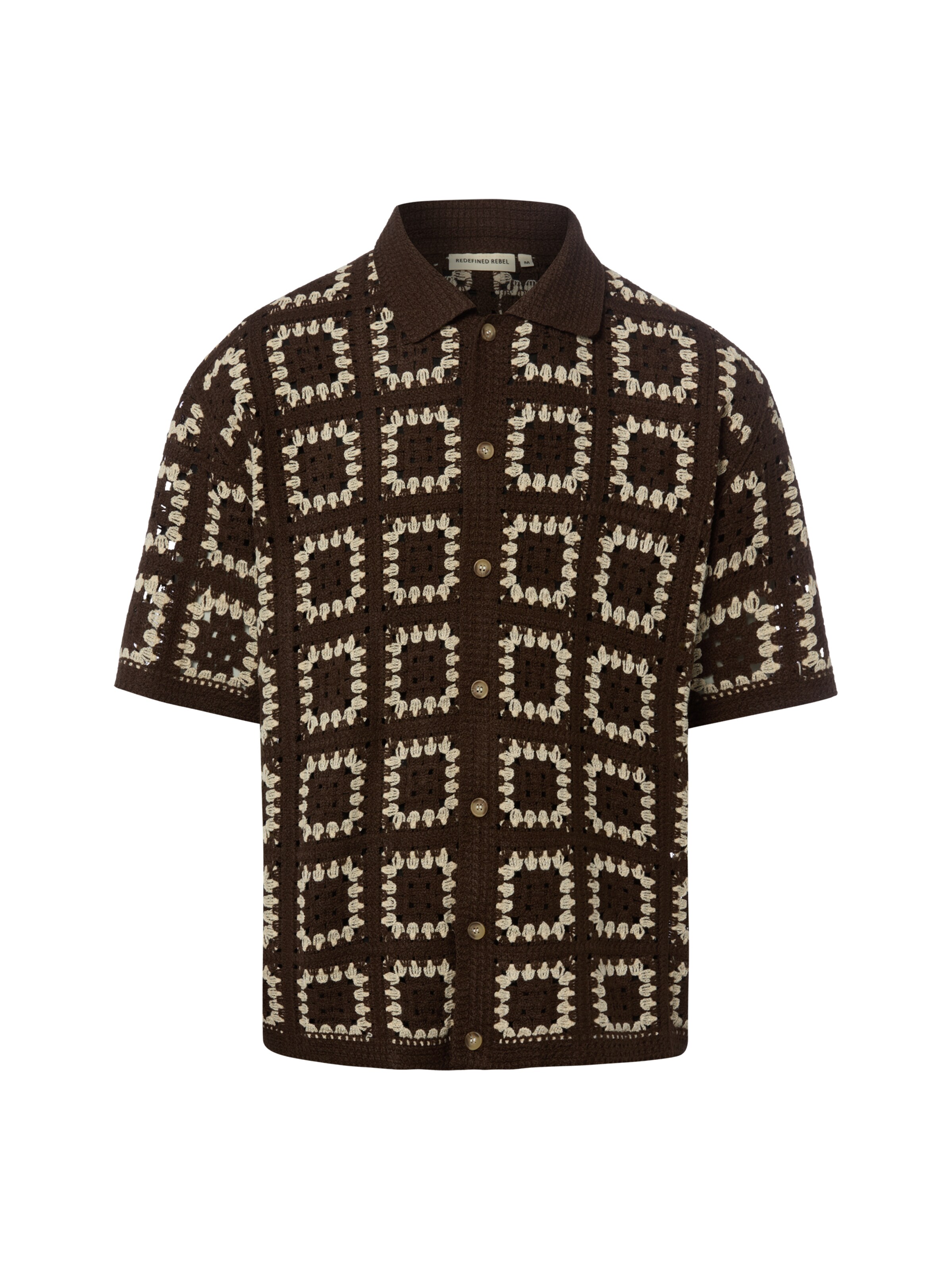 Redefined Rebel Regular fit Button Up Shirt 'Fabian' in Brown: front