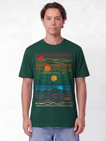 T-Shirt 'Sun And Moon' Watapparel en vert : devant