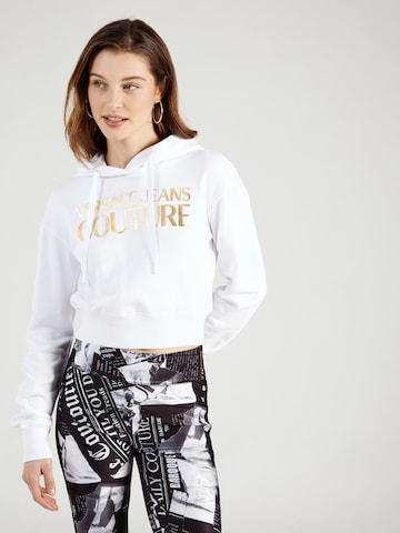 balts Versace Jeans Couture Sportisks džemperis: no priekšpuses