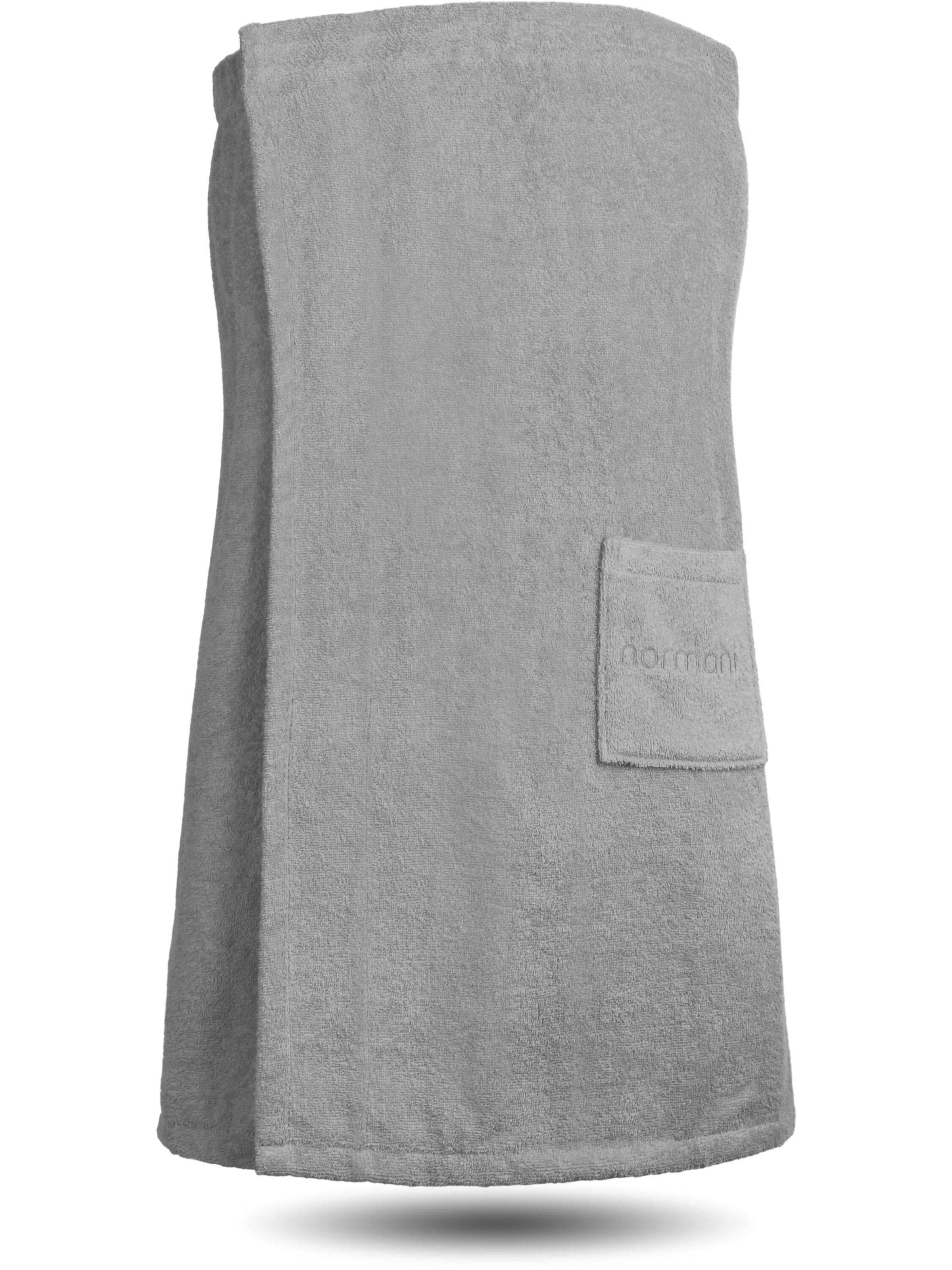 Peignoir court normani en gris : devant