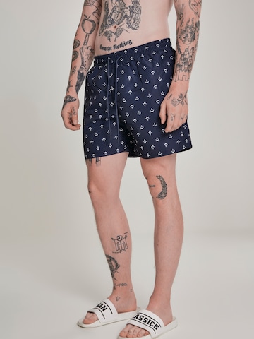 Urban Classics Board Shorts in Blue: front