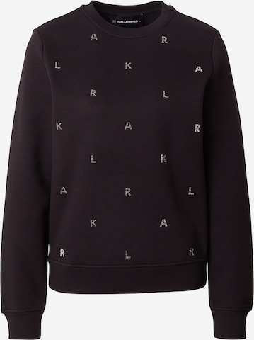 juoda Karl Lagerfeld Megztinis be užsegimo: priekis