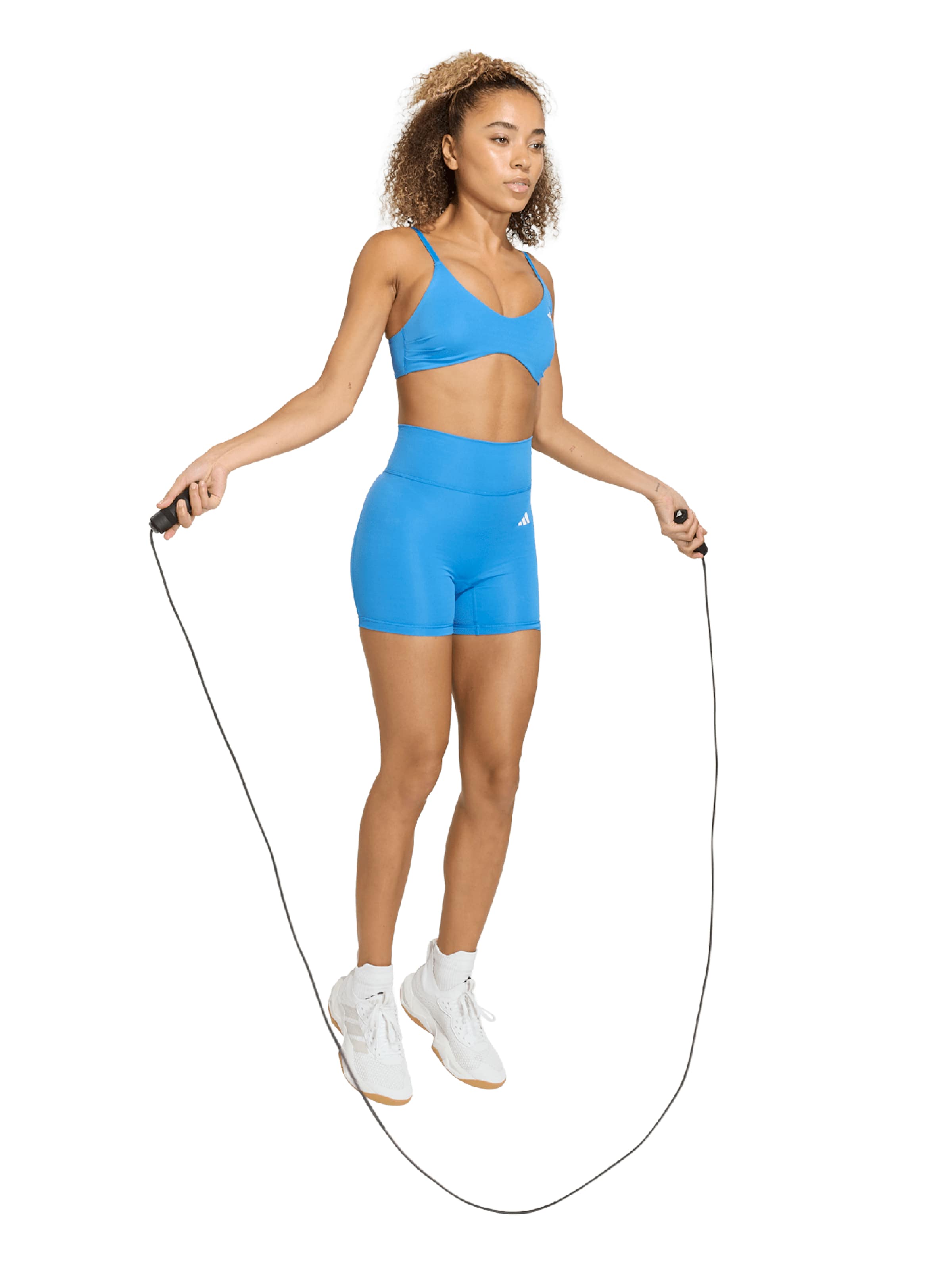 ADIDAS PERFORMANCE Skinny Sportbroek 'Optime Essentials' in Blauw