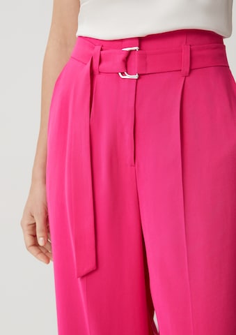 COMMA Wide leg Pantalon in Roze