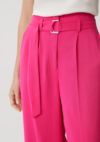 COMMA Wide Leg Bügelfaltenhose in Pink