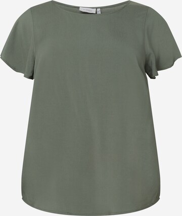 Camicia da donna 'SOFTY' di Fransa Curve in verde: frontale