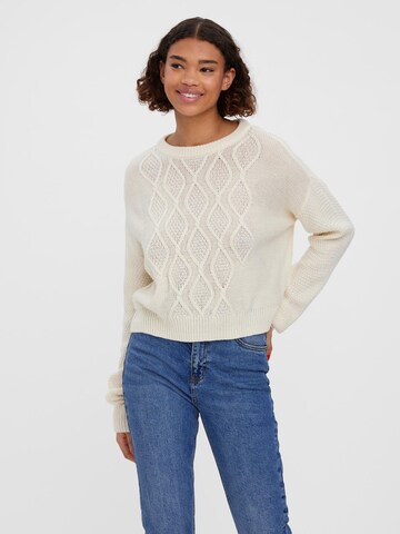 VERO MODA Pullover 'Malva' in Beige: predná strana