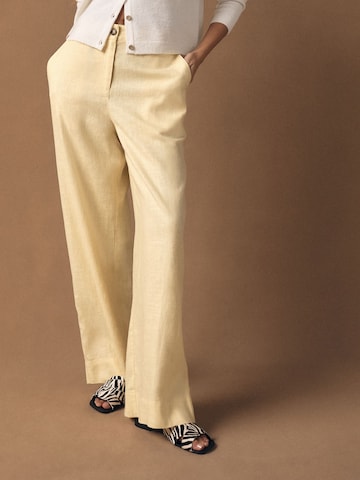 Next Wide Leg Hose in Gelb: Vorderseite