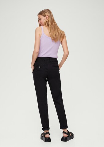 QS Slimfit Chino in Zwart