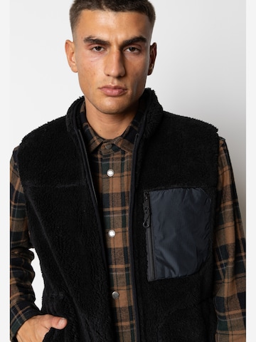 Fat Moose Vest 'Wood' in Black