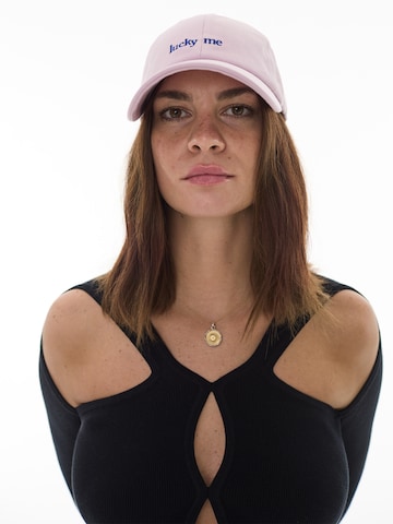 Cappello da baseball 'Katrin' di ABOUT YOU x Laura Giurcanu in rosa: frontale