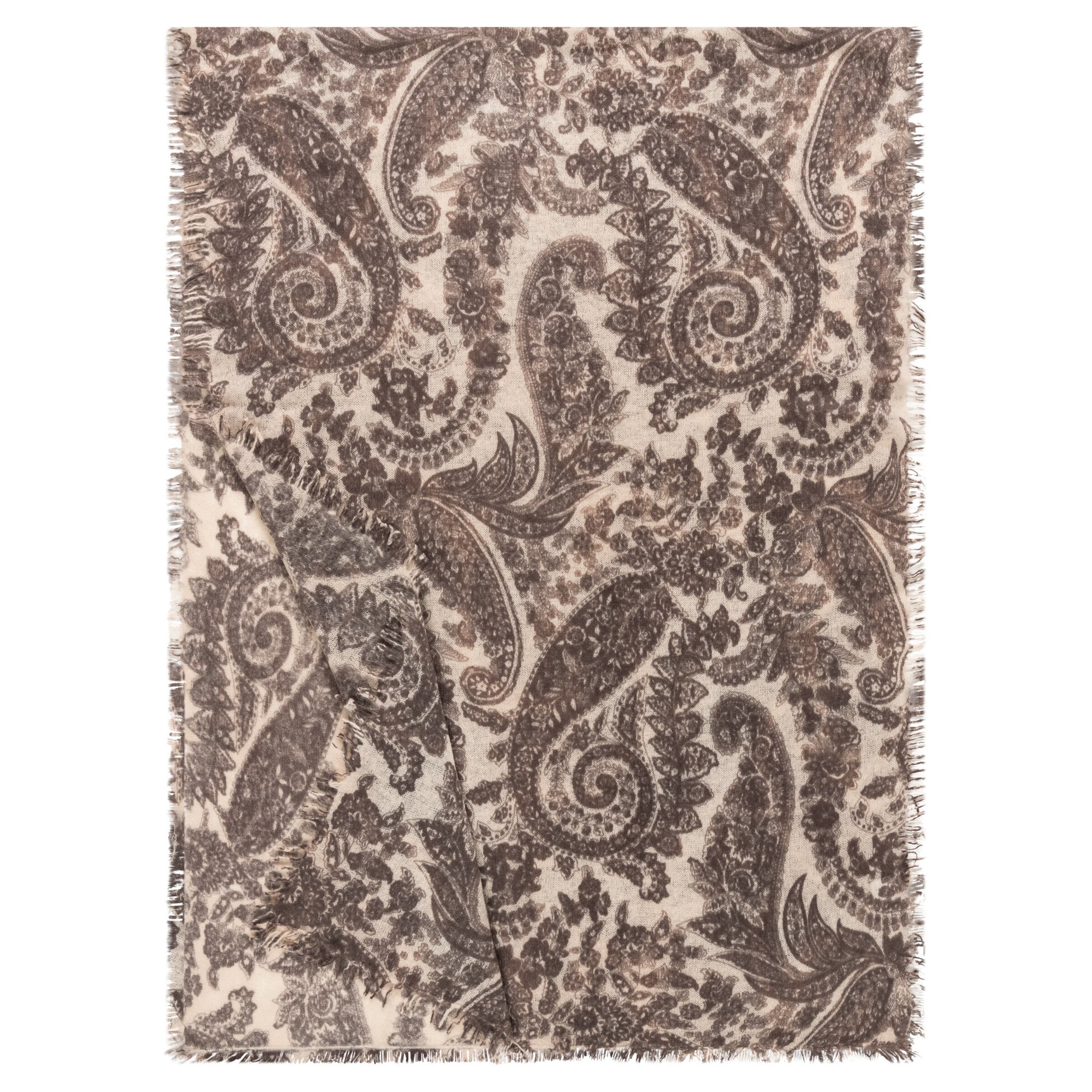 Roeckl Scarf 'SOFT PAISLEY' in Beige: front