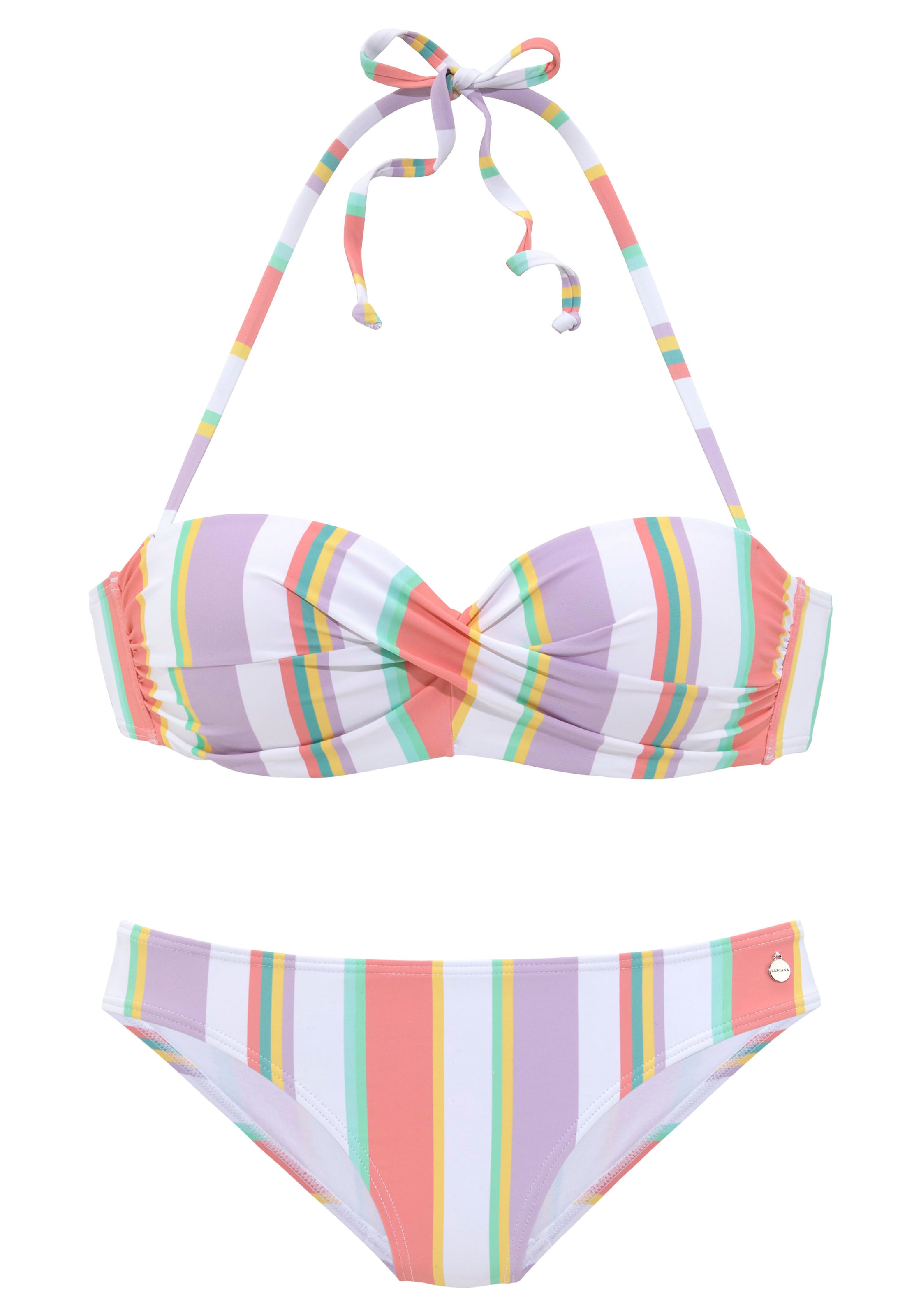 LASCANA - Bandeau Biquíni em roxo: frente