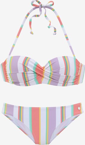 Bandeau Costum de baie două piese de la LASCANA pe mov: față