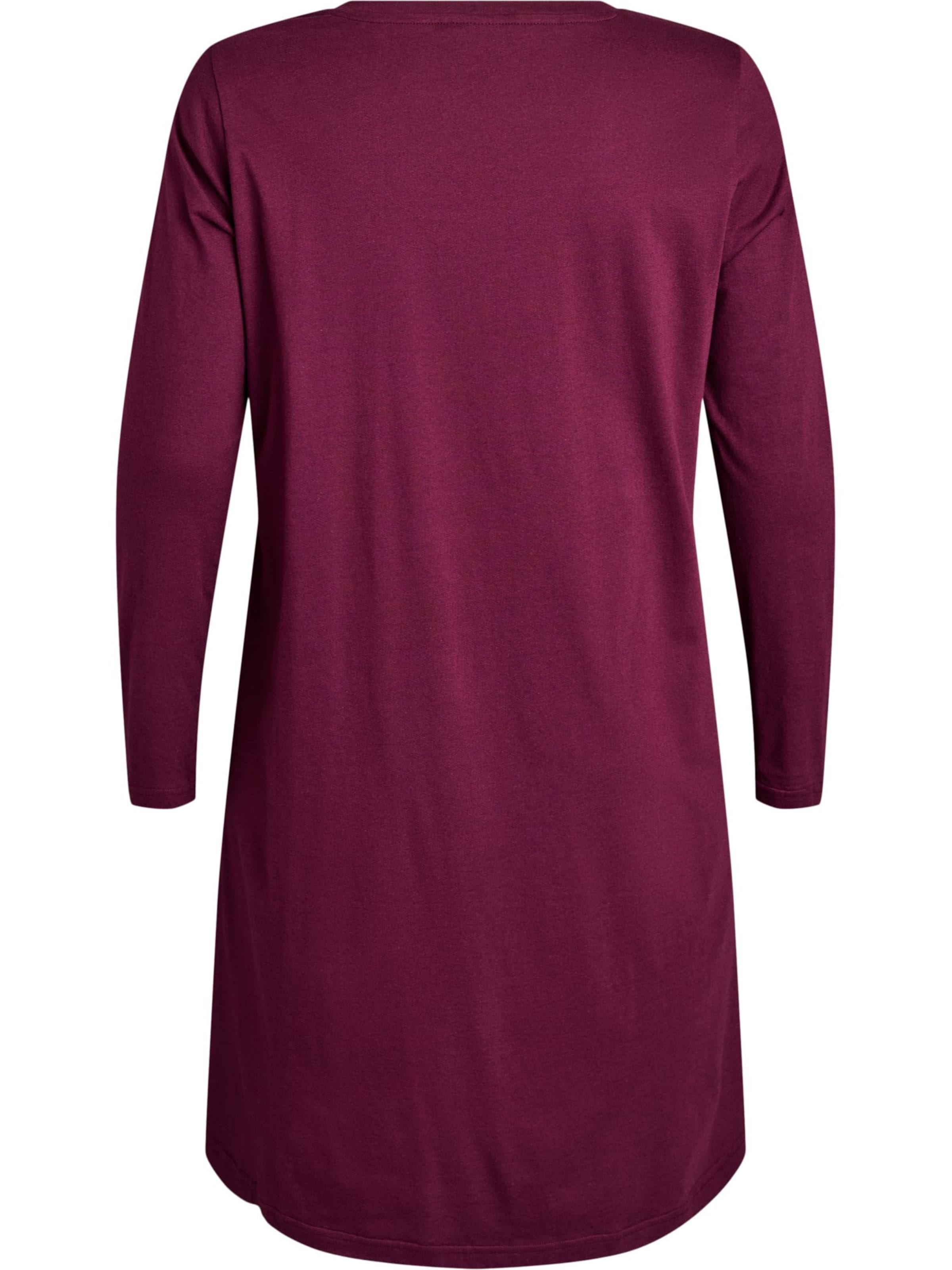 Chemise de nuit 'Mally' Zizzi en rouge