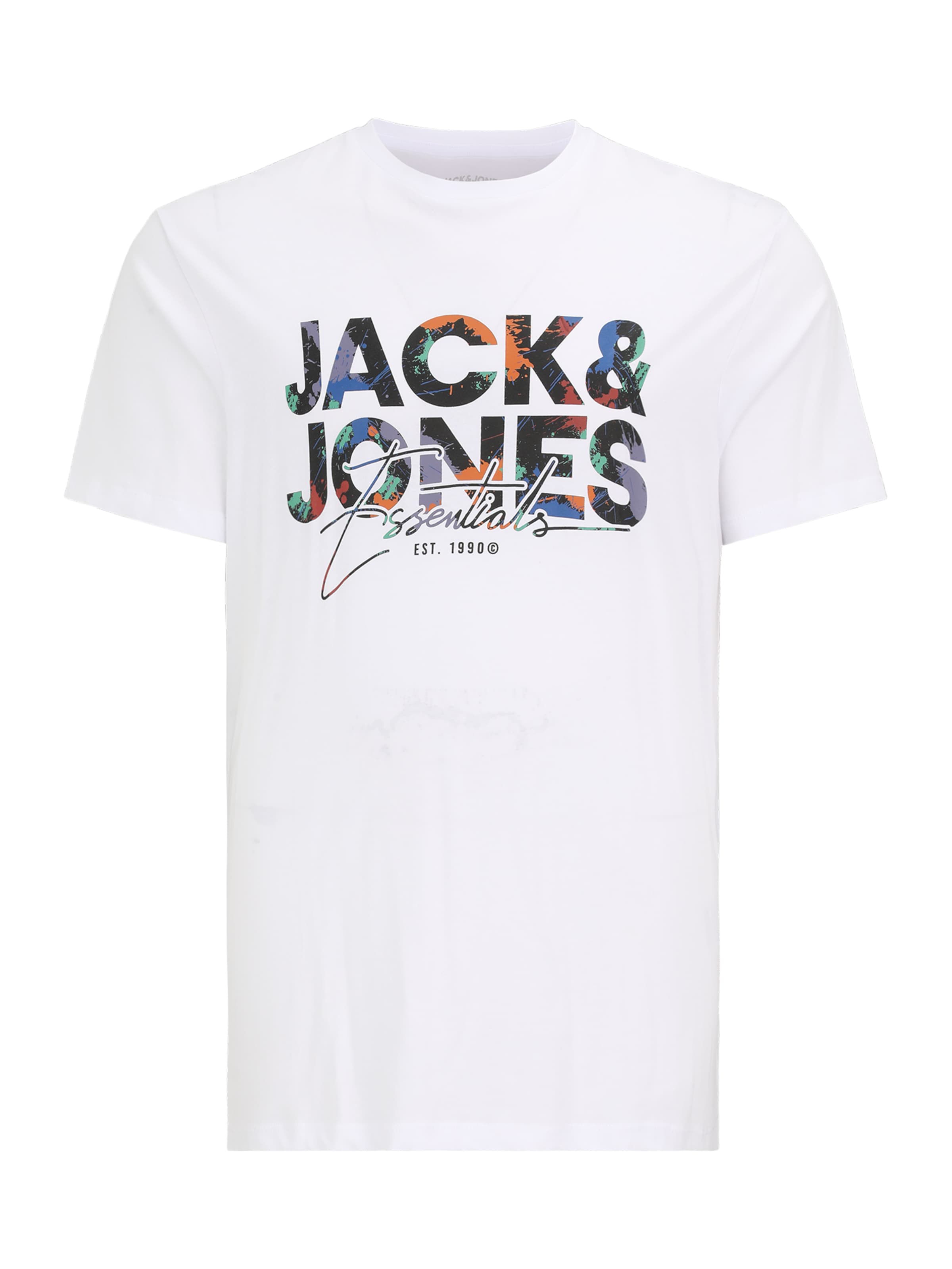 JACK & JONES Shirt 'JJGEPLAS' in Wit: voorkant