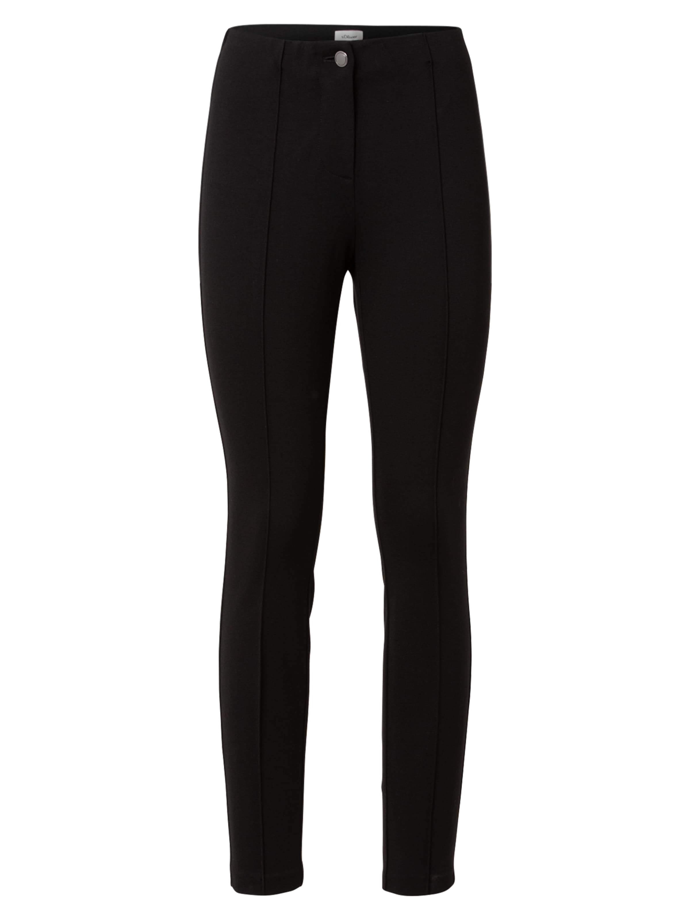 s.Oliver BLACK LABEL Slimfit Hose in Schwarz: Vorderseite