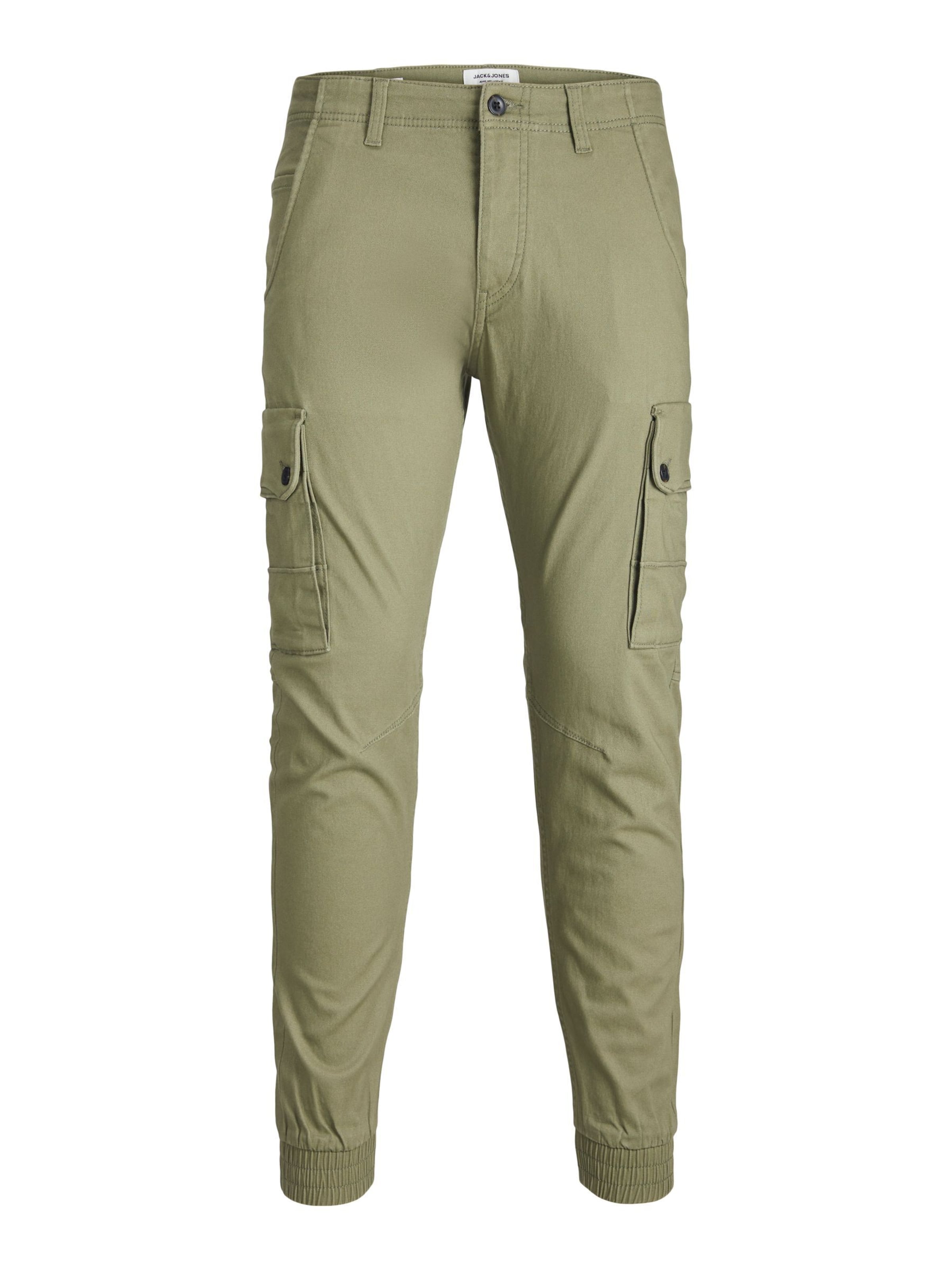 Pantaloni cargo JACK & JONES di colore oliva, Visualizzazione prodotti